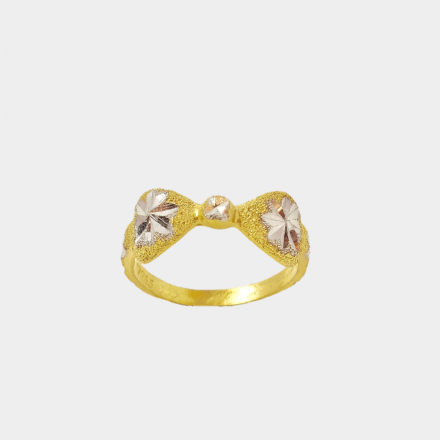 แหวน 1 สลึง แฟนซีลายโบว์ 2 สี