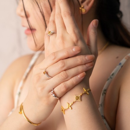 แหวนเงินหัวพลอย Orange Songea Sapphire