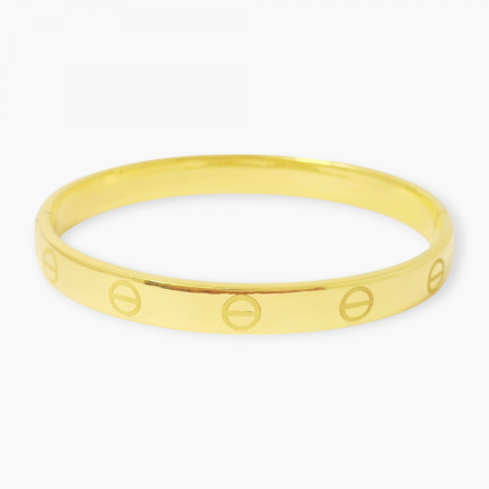 กำไลสปริงหน้าแบนเลเซอร์หัวน็อตเกลี้ยง 2 บาท (ทรงวงรี)