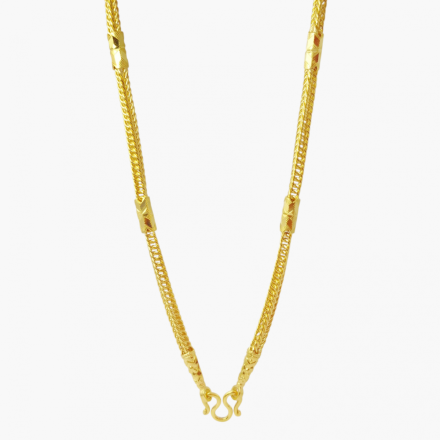 สร้อยคอ 1 บาท ลายเบ้นซ์คั่นปล้องตัดลาย