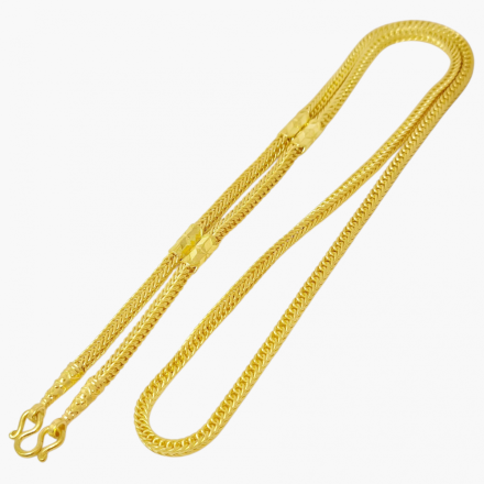 สร้อยคอ 1 บาท ลายเบ้นซ์คั่นปล้องตัดลาย