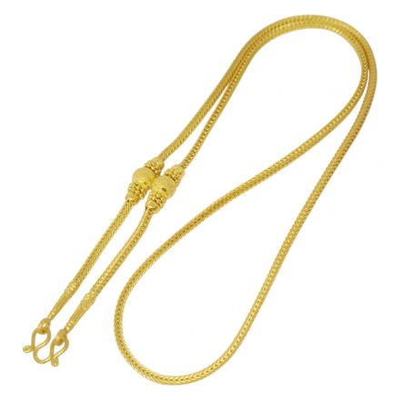 สร้อยคอ 2 สลึง เบ้นซ์คั่นเม็ดพริกไทย เม็ดมะยม