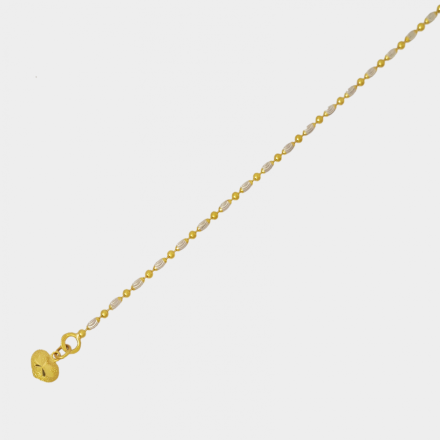 สร้อยข้อมือ 1 สลึง ลายเม็ดแตงยินตัน 2 กษัตริย์ ห้อยจี้หัวใจ